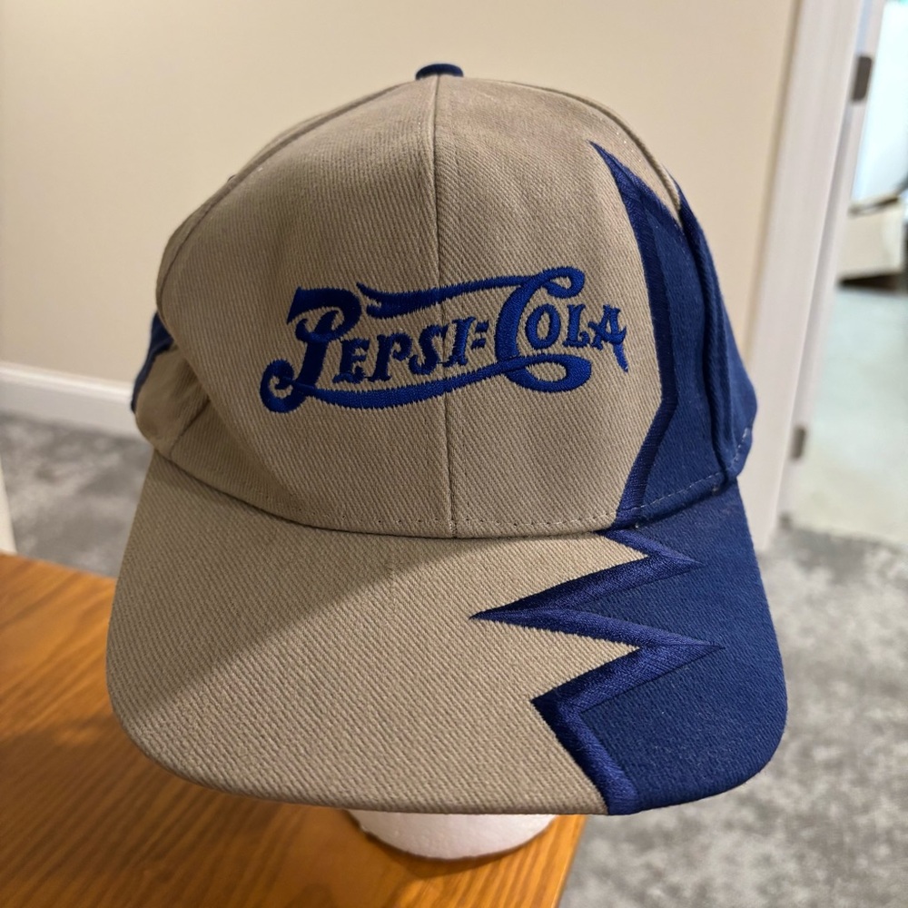 Vintage Pepsi Cola Sharktooth Strapback Adjustable Hat OSFA